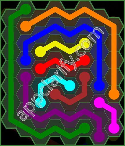 Flow Free: Hexes 8x8 Mania Pack Level 52 Solutions
