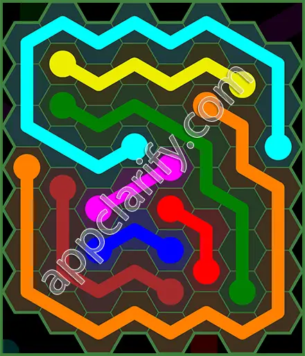 Flow Free: Hexes 8x8 Mania Pack Level 53 Solutions