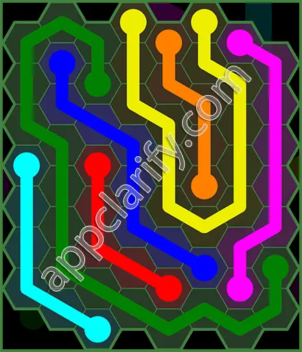 Flow Free: Hexes 8x8 Mania Pack Level 54 Solutions