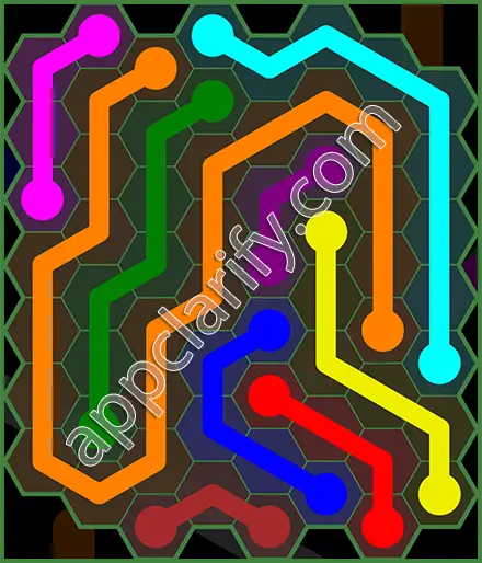 Flow Free: Hexes 8x8 Mania Pack Level 57 Solutions