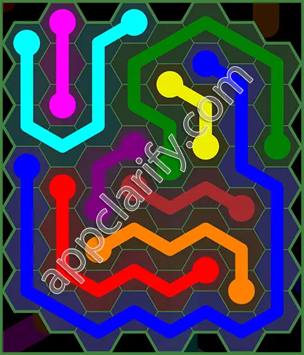 Flow Free: Hexes 8x8 Mania Pack Level 58 Solutions