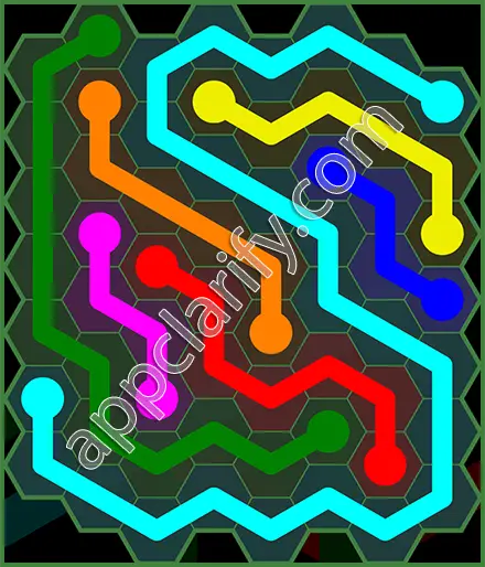 Flow Free: Hexes 8x8 Mania Pack Level 6 Solutions