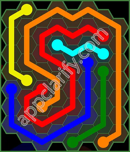 Flow Free: Hexes 8x8 Mania Pack Level 60 Solutions