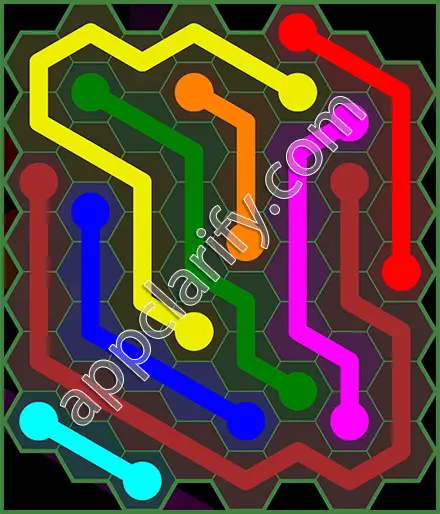 Flow Free: Hexes 8x8 Mania Pack Level 62 Solutions