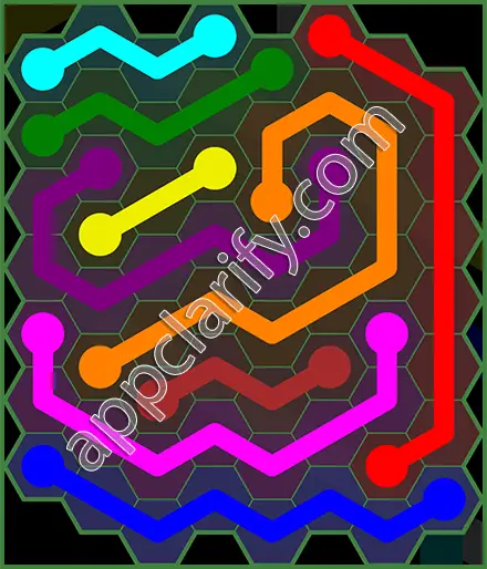 Flow Free: Hexes 8x8 Mania Pack Level 64 Solutions