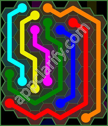 Flow Free: Hexes 8x8 Mania Pack Level 66 Solutions