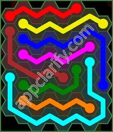 Flow Free: Hexes 8x8 Mania Pack Level 67 Solutions