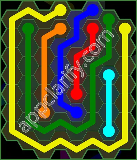 Flow Free: Hexes 8x8 Mania Pack Level 7 Solutions