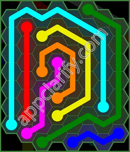 Flow Free: Hexes 8x8 Mania Pack Level 72 Solutions