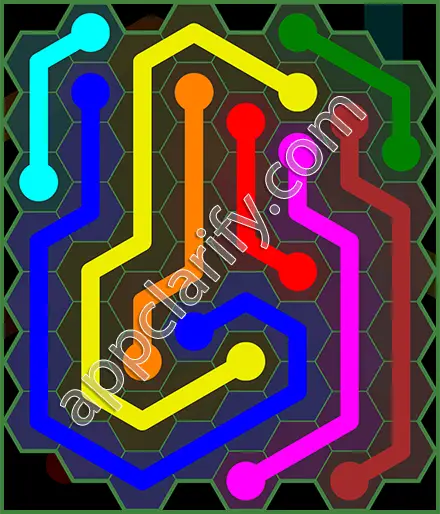 Flow Free: Hexes 8x8 Mania Pack Level 75 Solutions