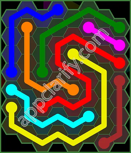 Flow Free: Hexes 8x8 Mania Pack Level 76 Solutions