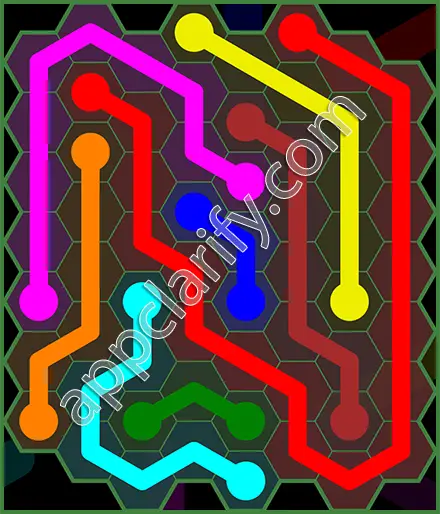 Flow Free: Hexes 8x8 Mania Pack Level 77 Solutions