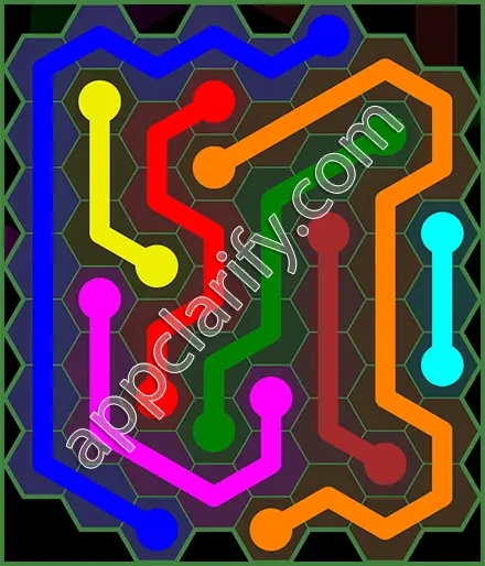 Flow Free: Hexes 8x8 Mania Pack Level 81 Solutions