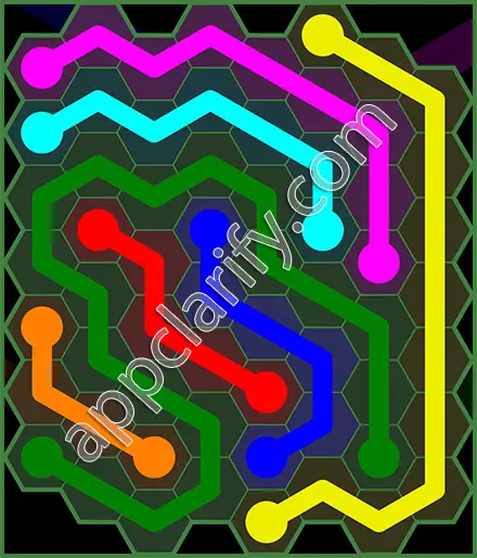 Flow Free: Hexes 8x8 Mania Pack Level 82 Solutions