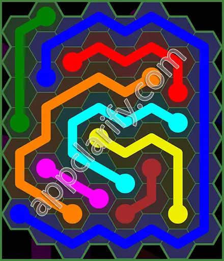 Flow Free: Hexes 8x8 Mania Pack Level 83 Solutions