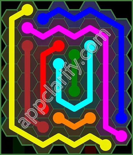 Flow Free: Hexes 8x8 Mania Pack Level 87 Solutions