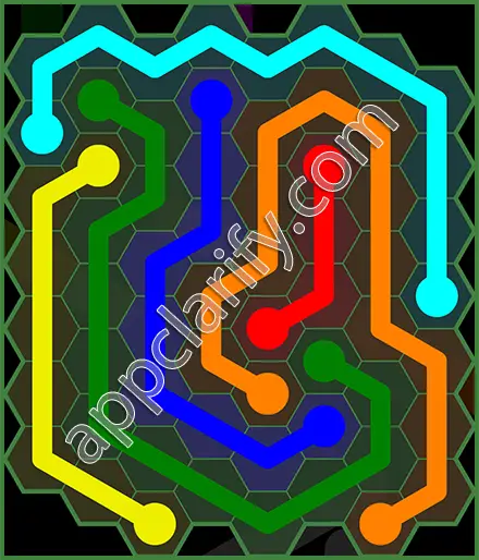 Flow Free: Hexes 8x8 Mania Pack Level 9 Solutions