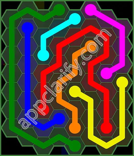 Flow Free: Hexes 8x8 Mania Pack Level 90 Solutions
