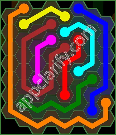 Flow Free: Hexes 8x8 Mania Pack Level 94 Solutions