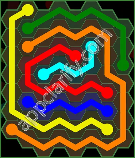 Flow Free: Hexes 8x8 Mania Pack Level 95 Solutions