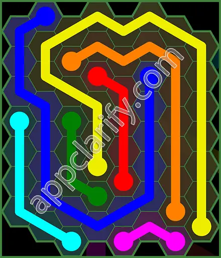 Flow Free: Hexes 8x8 Mania Pack Level 96 Solutions