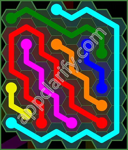 Flow Free: Hexes 8x8 Mania Pack Level 98 Solutions