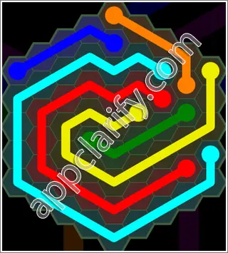 Flow Free: Hexes 9x9 Mania Pack Level 121 Solutions