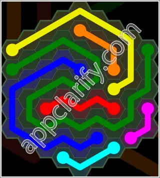 Flow Free: Hexes 9x9 Mania Pack Level 24 Solutions