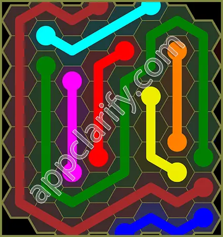 Flow Free: Hexes Classic Pack Level 108 Solutions