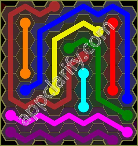 Flow Free: Hexes Classic Pack Level 124 Solutions