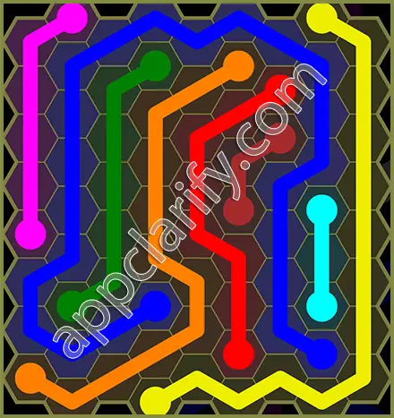 Flow Free: Hexes Classic Pack Level 128 Solutions