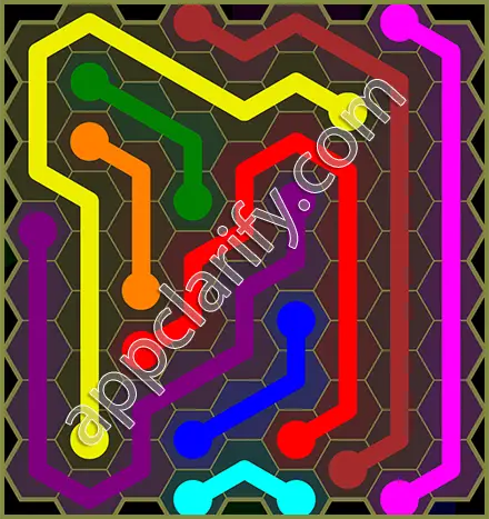 Flow Free: Hexes Classic Pack Level 136 Solutions