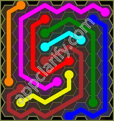 Flow Free: Hexes Classic Pack Level 140 Solutions