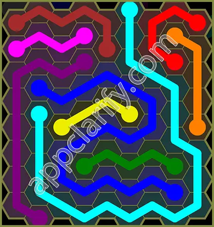 Flow Free: Hexes Classic Pack Level 142 Solutions