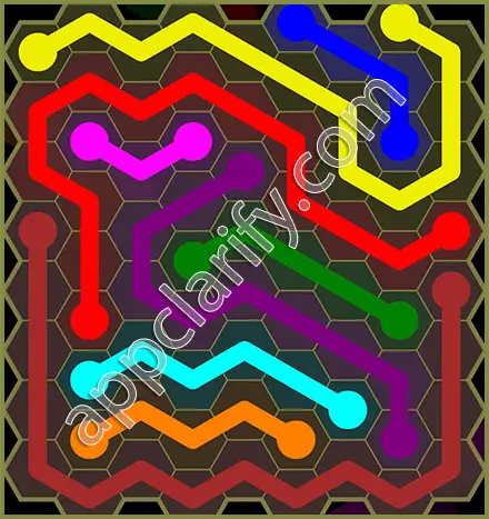 Flow Free: Hexes Classic Pack Level 148 Solutions