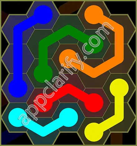 Flow Free: Hexes Classic Pack Level 28 Solutions