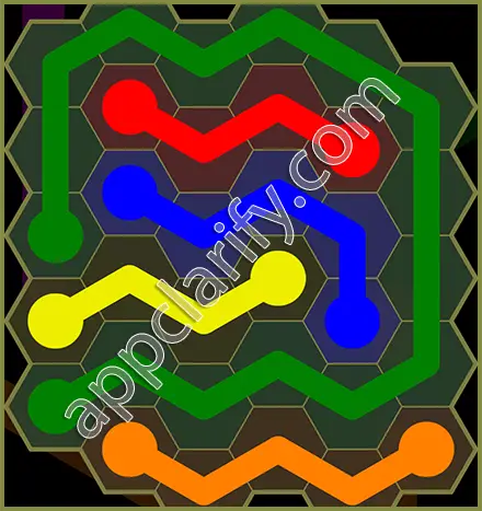 Flow Free: Hexes Classic Pack Level 42 Solutions