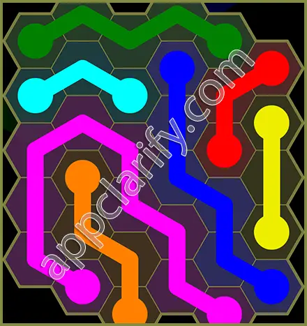 Flow Free: Hexes Classic Pack Level 44 Solutions