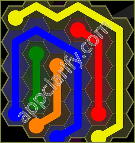 Flow Free: Hexes Classic Pack Level 49 Solutions