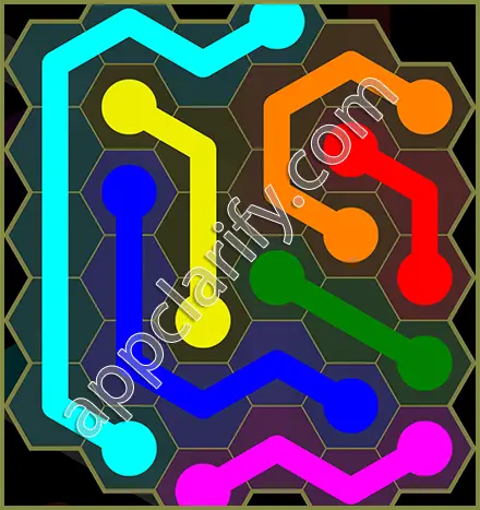 Flow Free: Hexes Classic Pack Level 51 Solutions