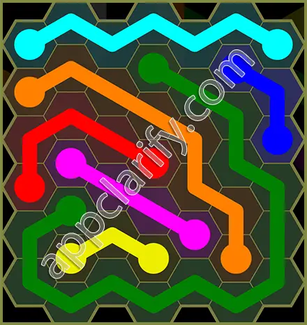 Flow Free: Hexes Classic Pack Level 66 Solutions