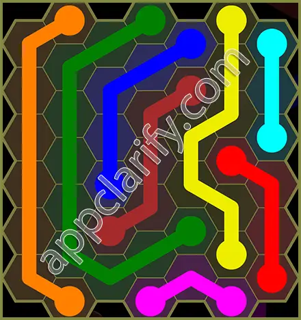 Flow Free: Hexes Classic Pack Level 69 Solutions