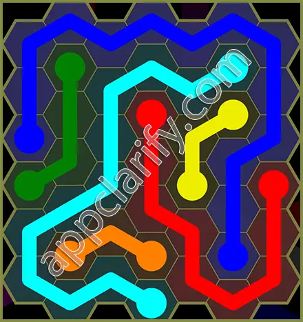 Flow Free: Hexes Classic Pack Level 73 Solutions