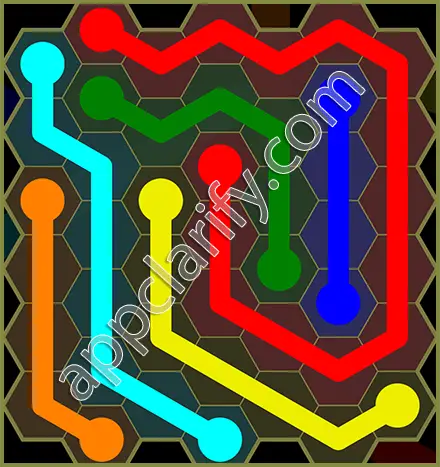 Flow Free: Hexes Classic Pack Level 76 Solutions
