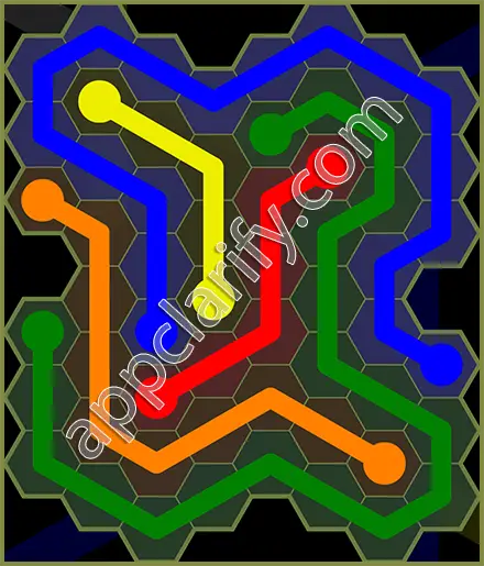 Flow Free: Hexes Extreme Pack Level 12 Solutions