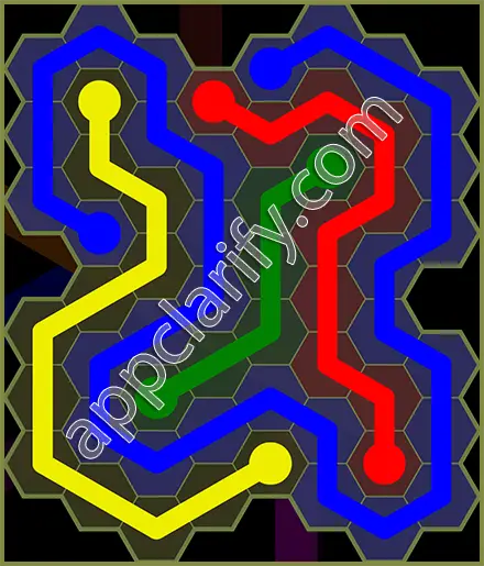 Flow Free: Hexes Extreme Pack Level 13 Solutions