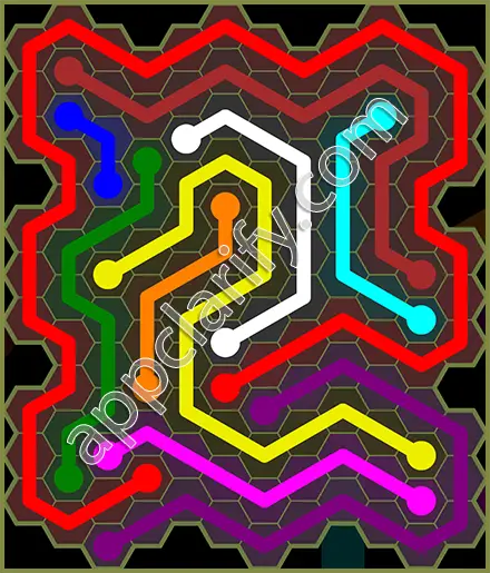 Flow Free: Hexes Extreme Pack Level 136 Solutions