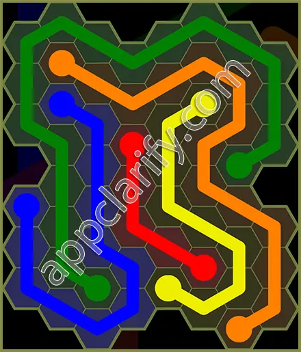 Flow Free: Hexes Extreme Pack Level 14 Solutions