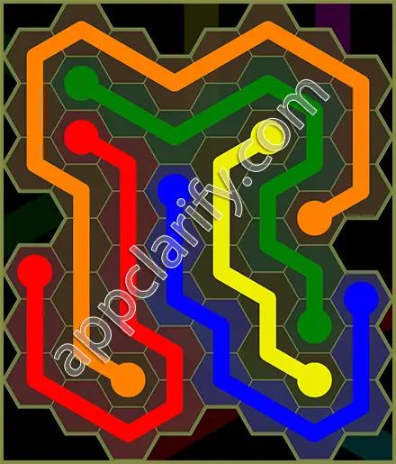 Flow Free: Hexes Extreme Pack Level 18 Solutions