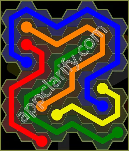 Flow Free: Hexes Extreme Pack Level 21 Solutions